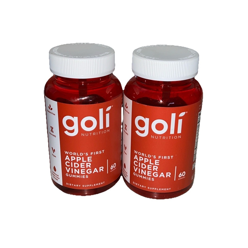 Goli Nutrition Apple Cider Vinegar Vegan Gummies - 60ct Lot of 2 exp 03/2027